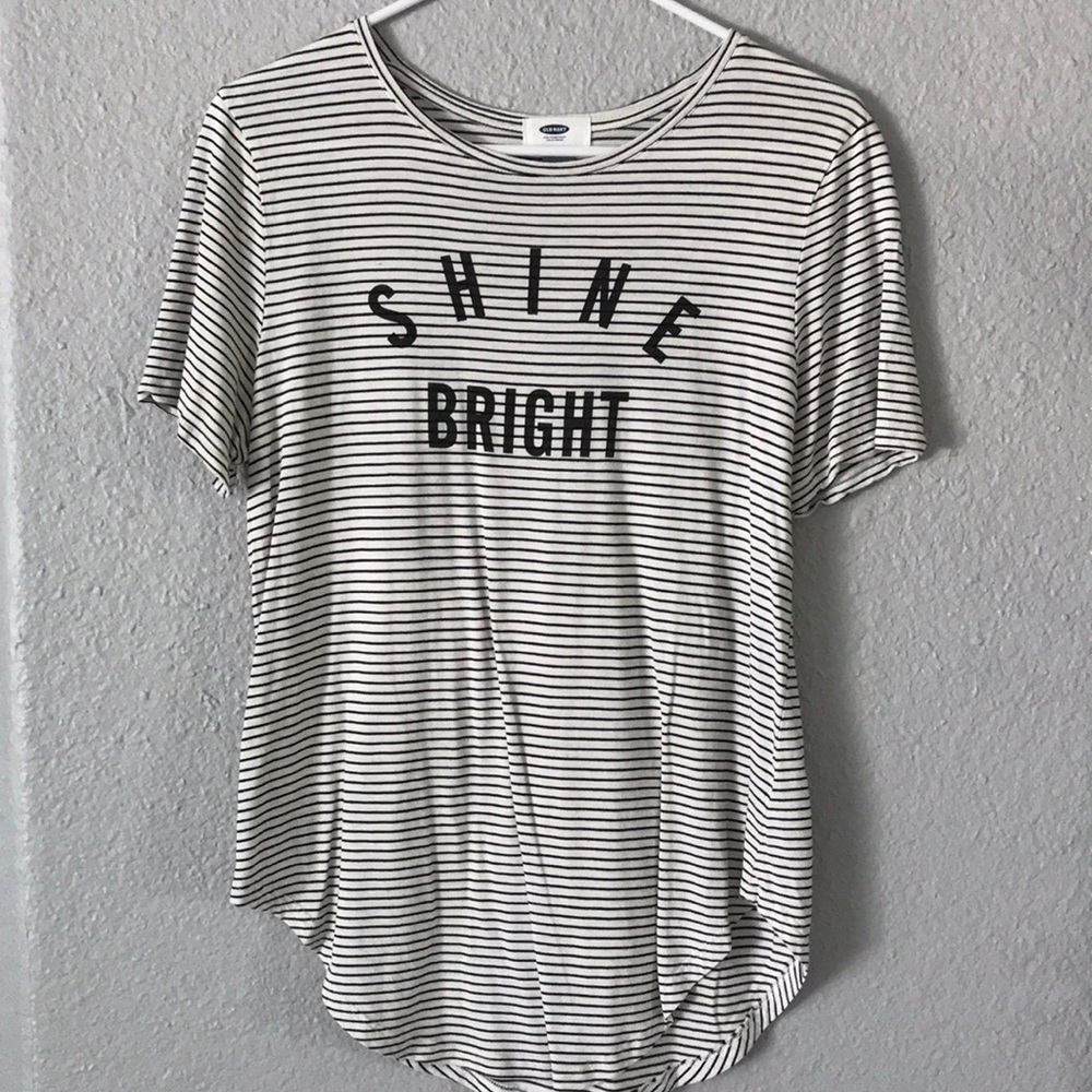 old navy stripped shine bright shirt